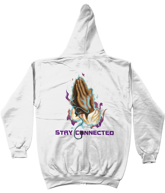 Zip-up Stay Connected Hoodie (Purple)