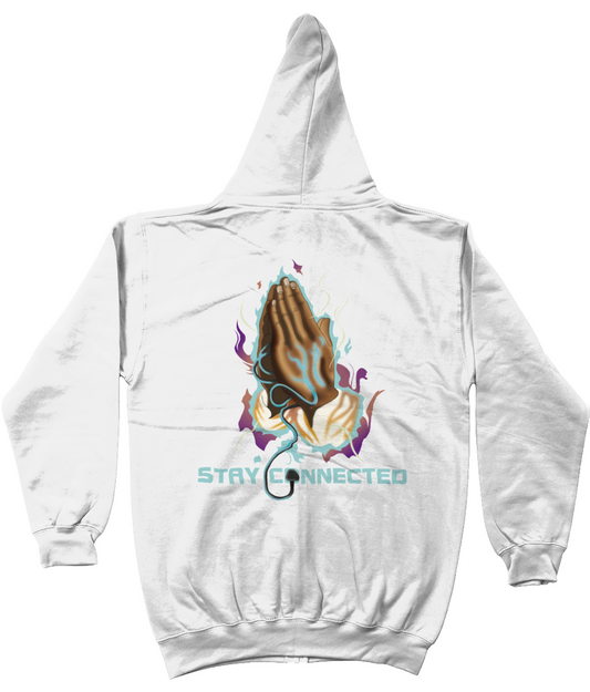 Zip-Up Stay Connected Hoodie (Blue)