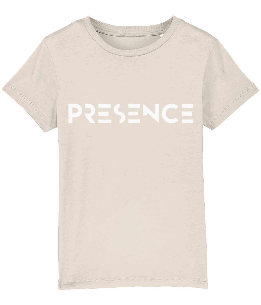 Kids White Presence Print T-Shirt