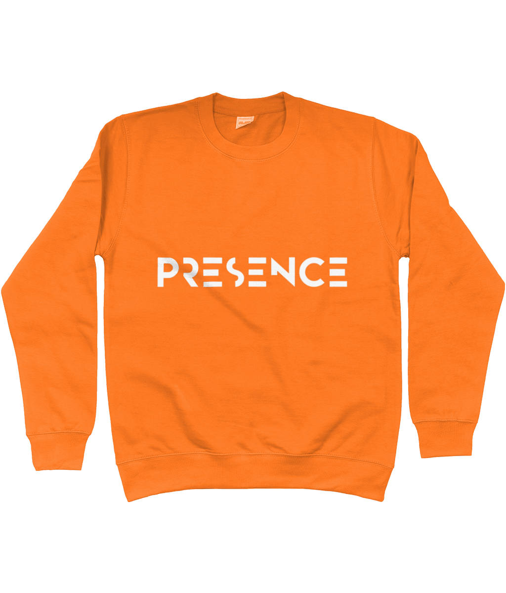 Kids White Presence Print Jumper