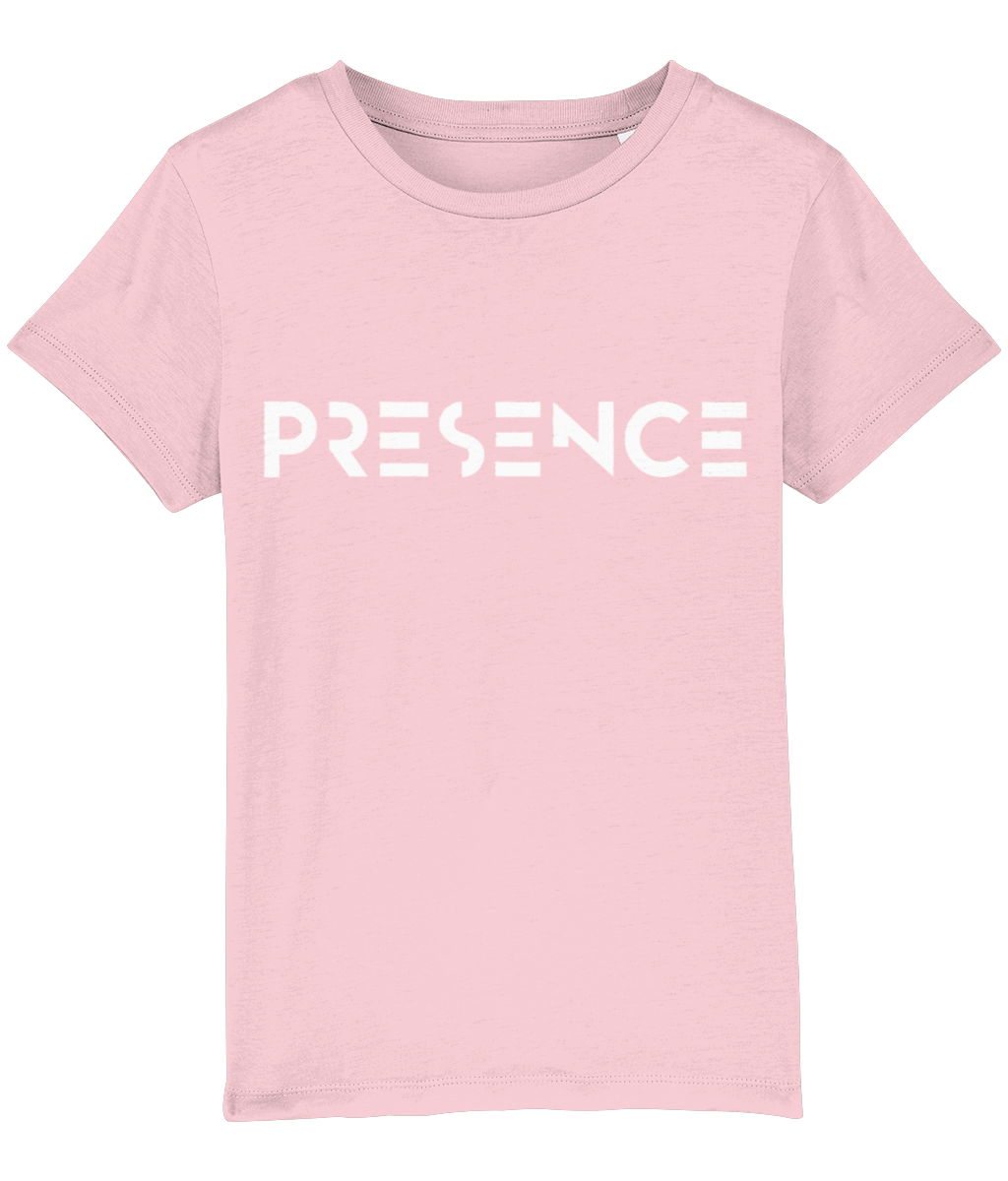 Kids White Presence Print T-Shirt