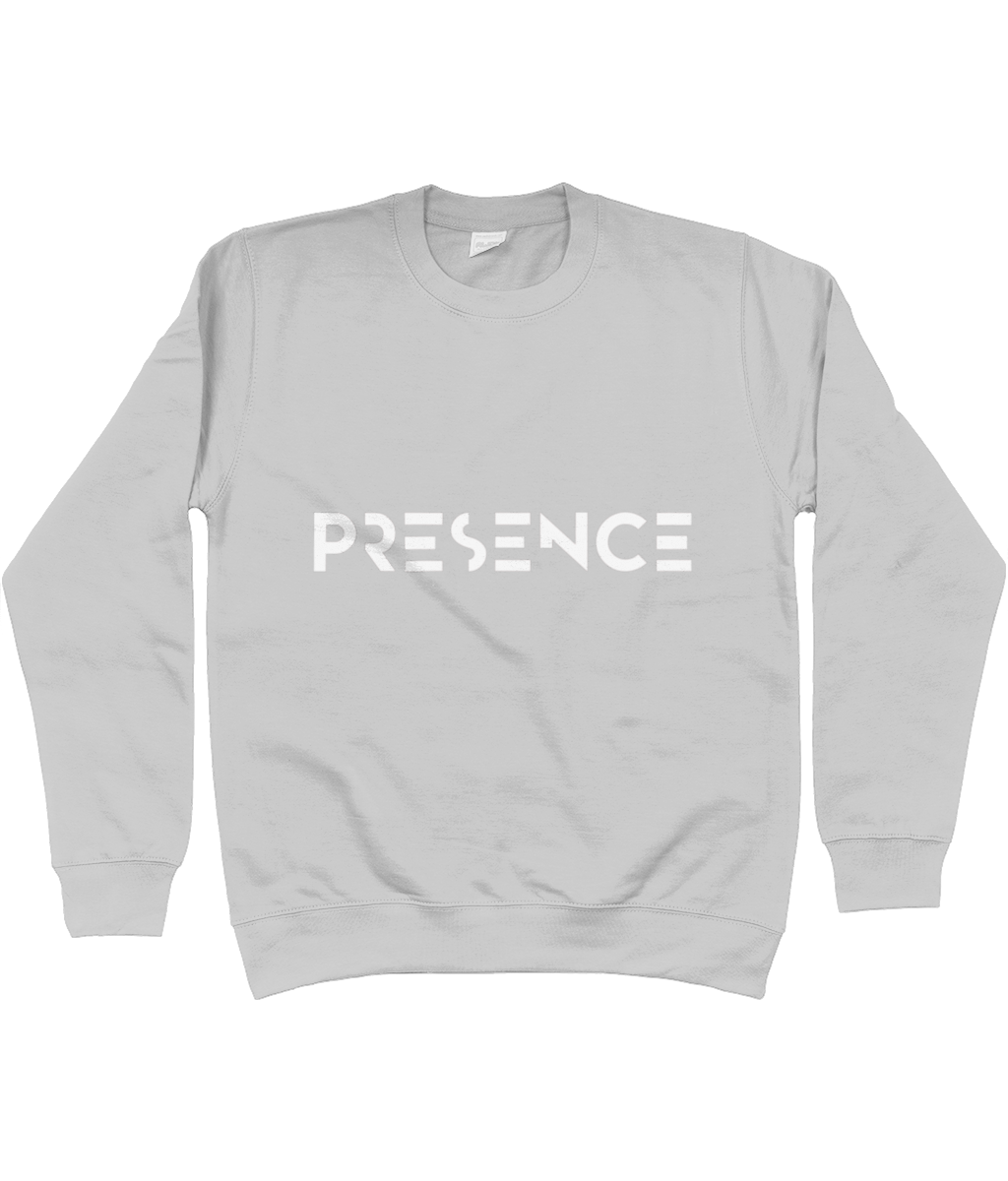 Kids White Presence Print Jumper