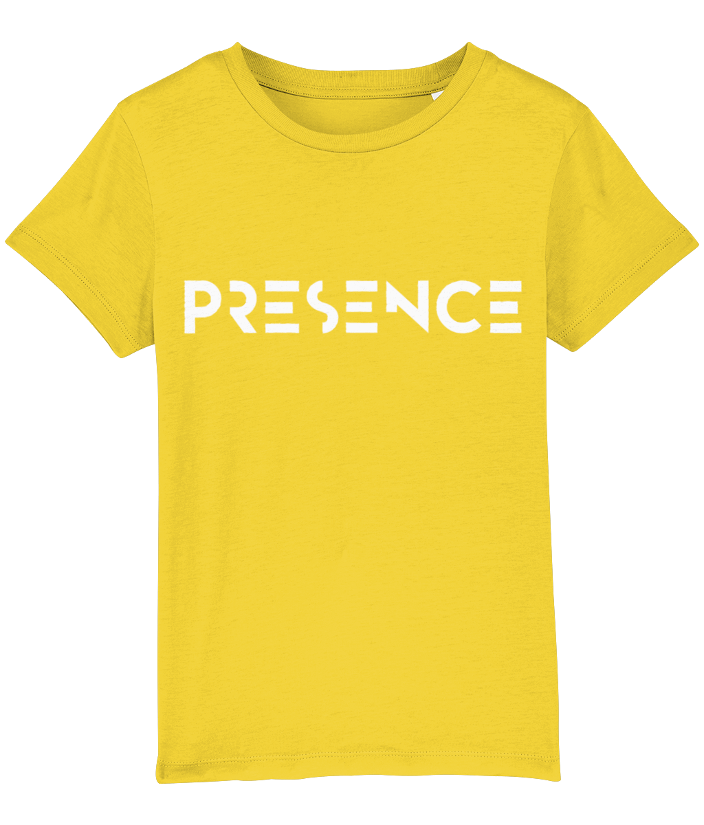 Kids White Presence Print T-Shirt