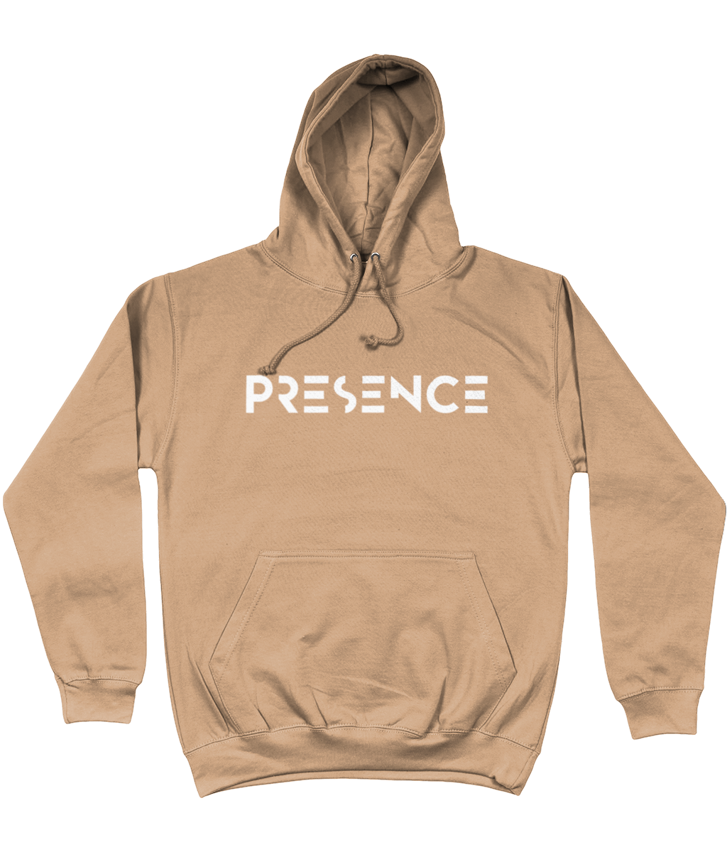 White Presence Print Hoodie