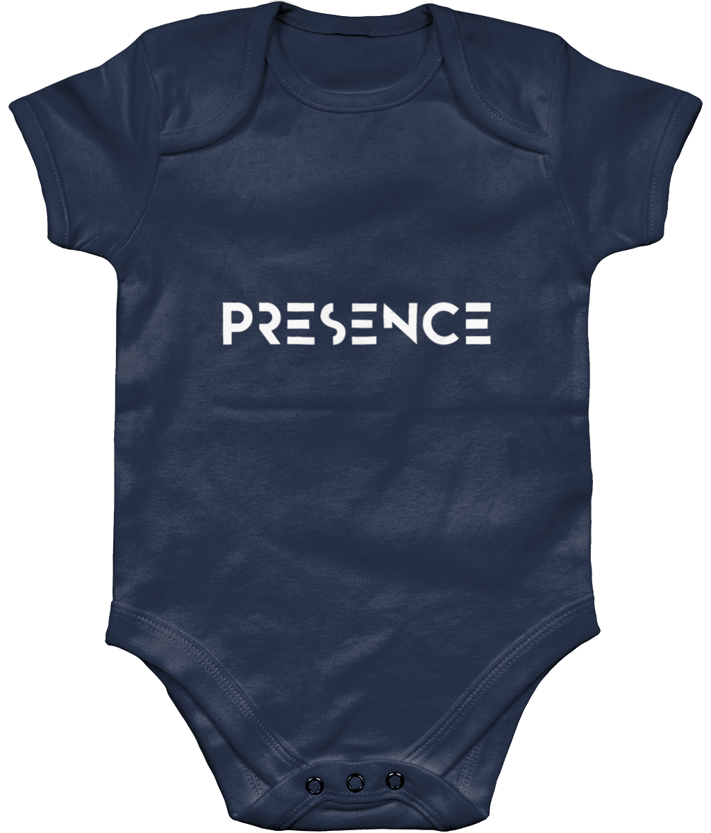 Baby White Presence Print Bodysuit