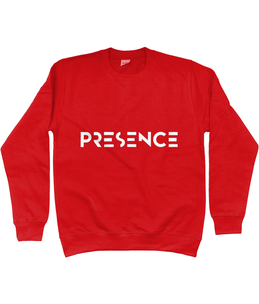 Kids White Presence Print Jumper