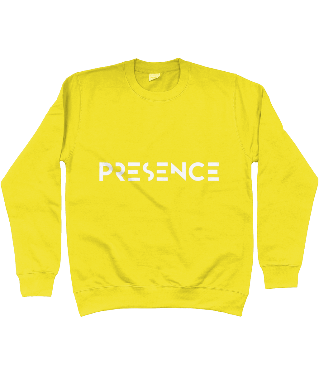 Kids White Presence Print Jumper